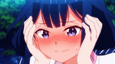 blushing gif|blushing anime gif.